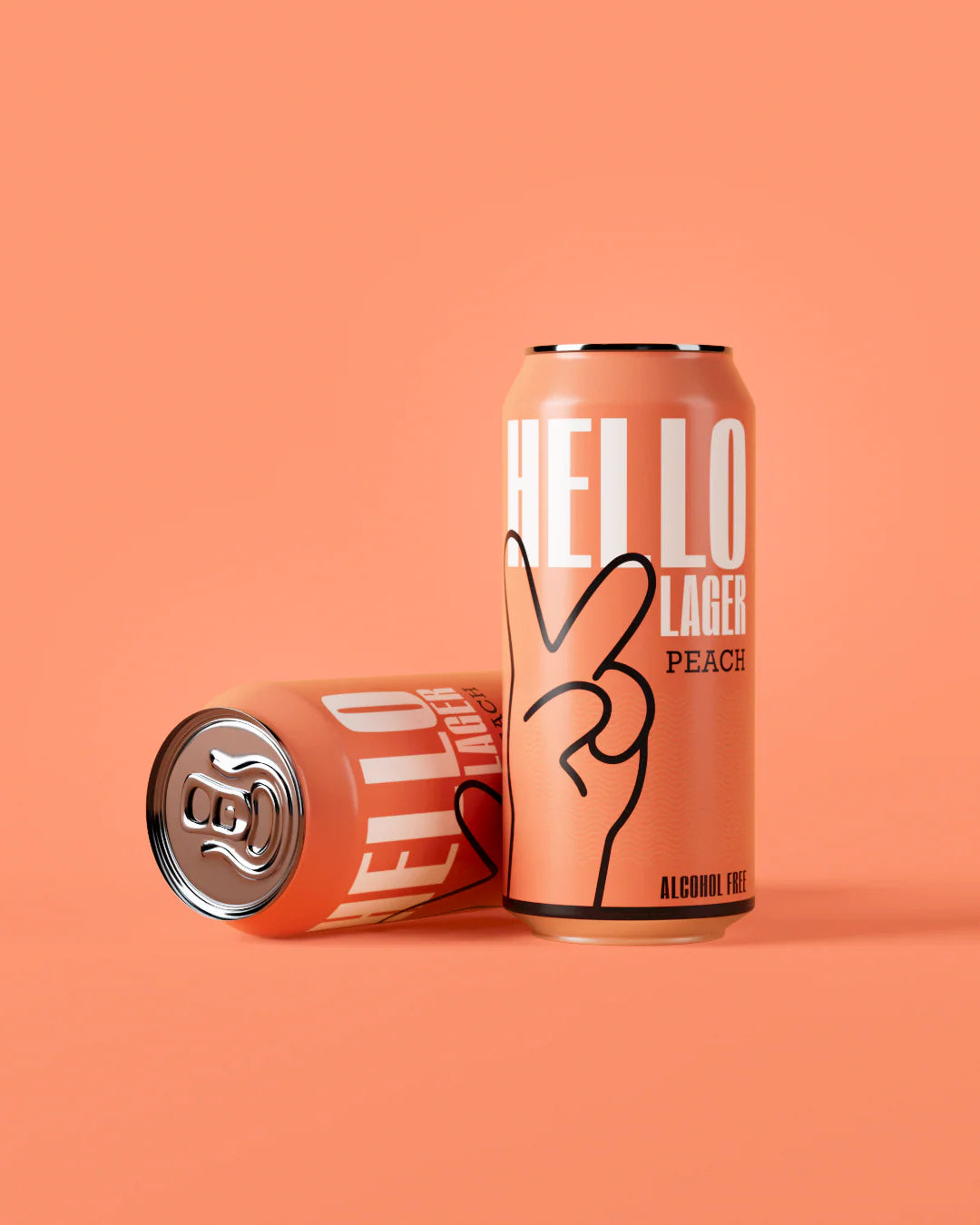 Hello Lager - Peach - 0.5% Alcohol Free Functional Lager
