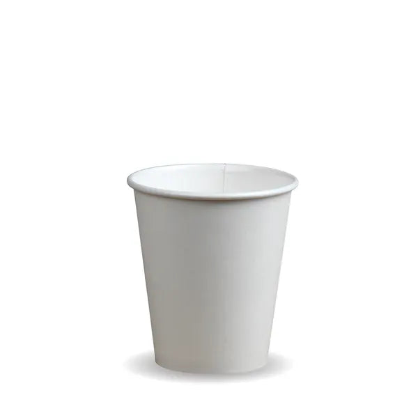 BioPak Packaging - White Compostable Single Wall Cups