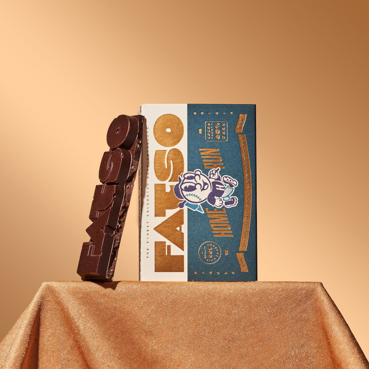 Fatso Chocolate - HOME RUN BAR / Salted Pretzel, Almond & Honeycomb