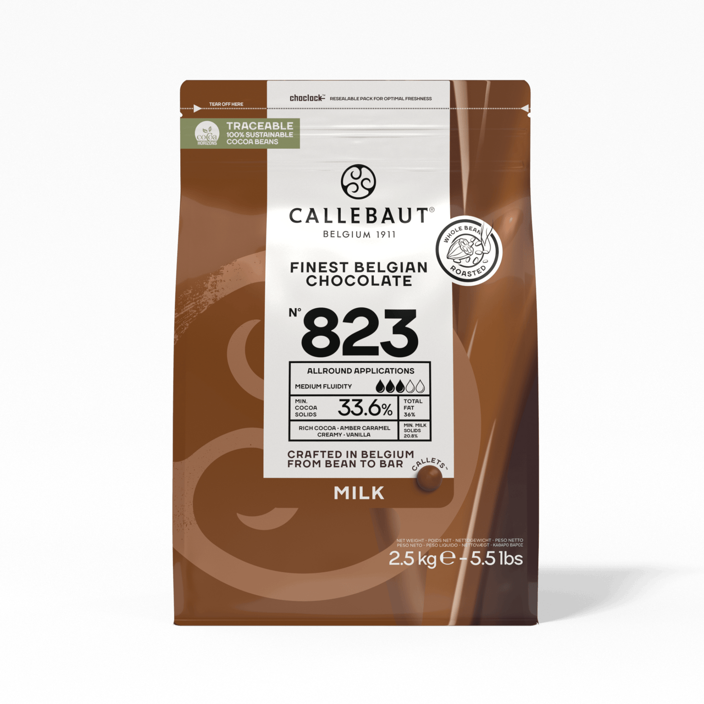 Callebaut Milk Chocolate Callets 33.6% 2.5kg