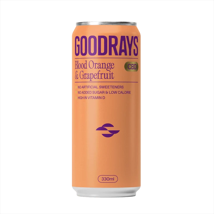 Goodrays - CBD Seltzer - Blood Orange & Grapefruit