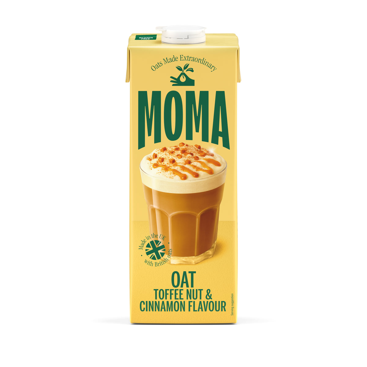 Moma - Toffee Nut & Cinnamon Flavour Oat Drink - Gluten Free - 6 x 1L