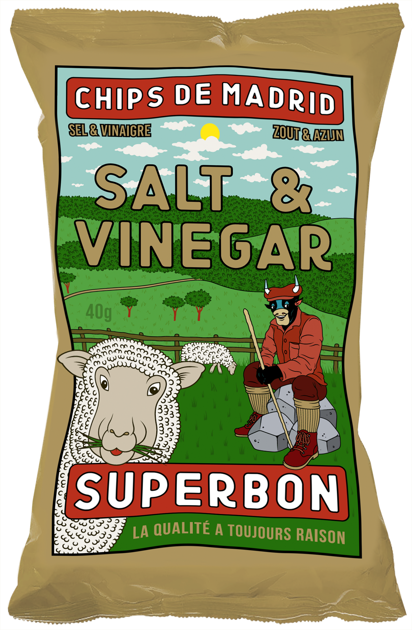 Superbon Chips - Salt & Vinegar - 40g