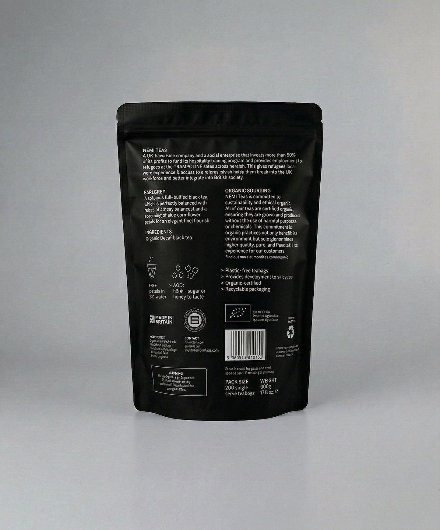 NEMI Tea - Decaf English Breakfast Tea (200 Teabags)