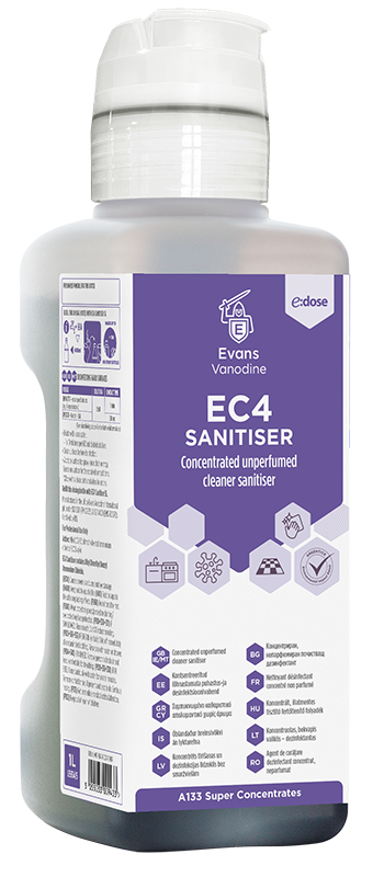 Evans E:Dose EC4 Sanitiser - Unperfumed (1ltr)