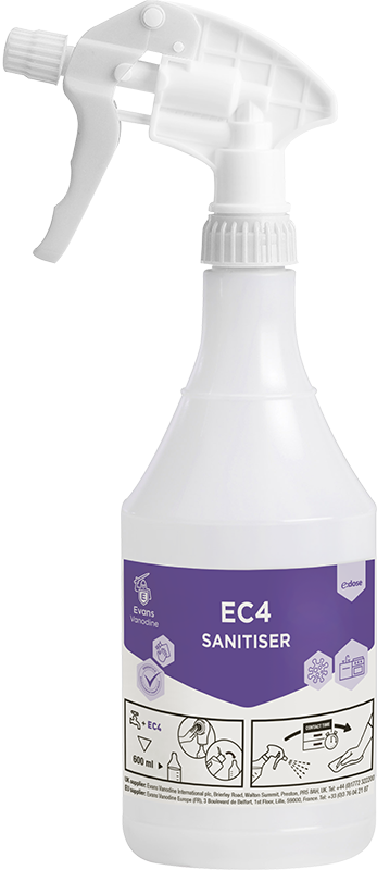 Evans Empty Trigger Spray Bottle EC4 Sanitiser