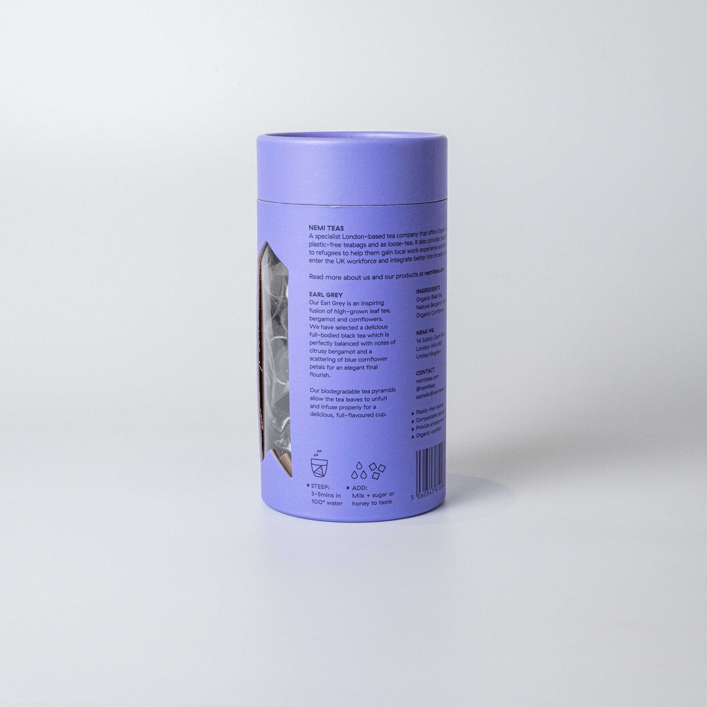 Nemi Tea - Earl Grey Tea Bags (Retail Tubes)