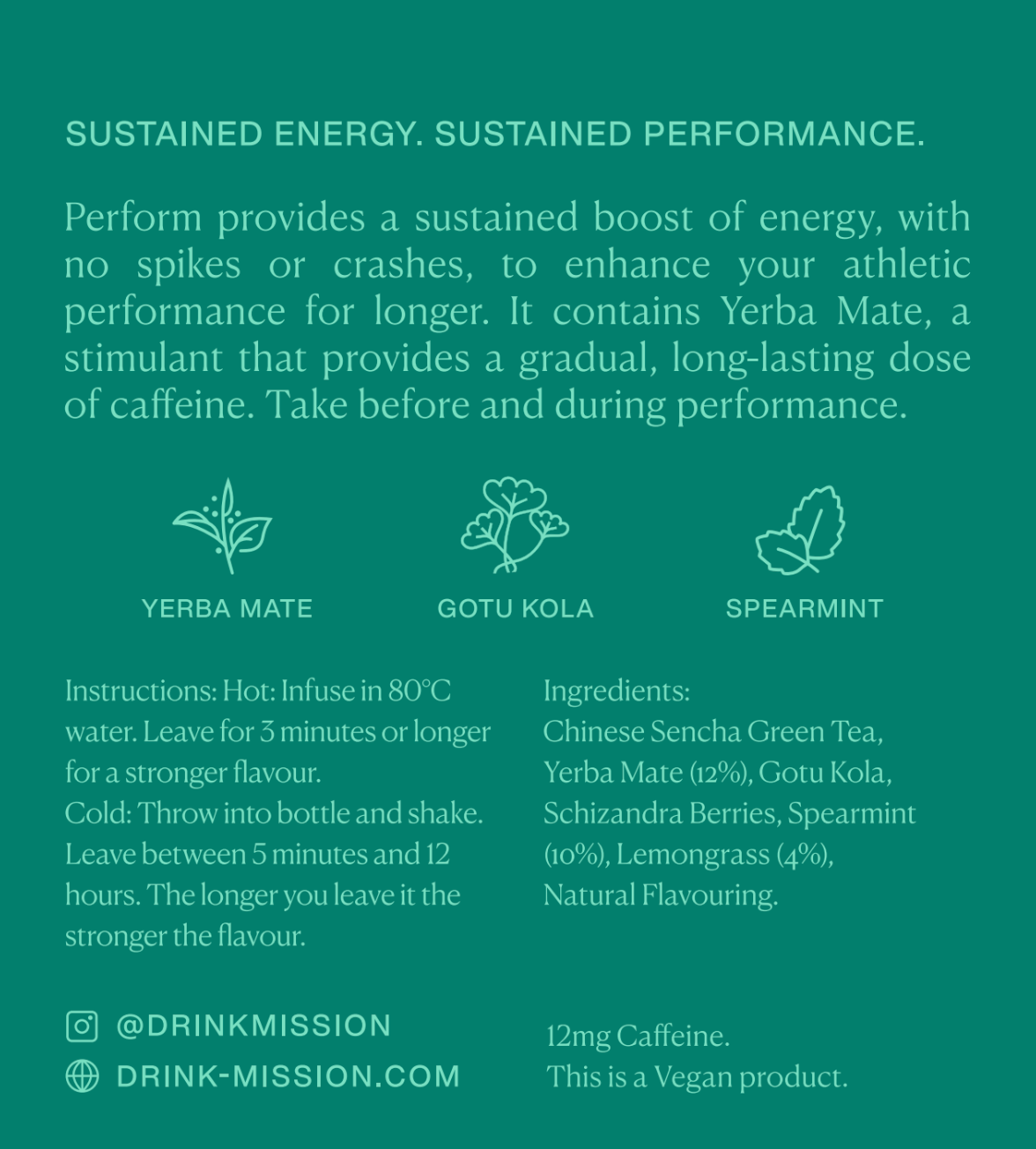 MISSION - Perform Yerba Mate - 250 Teabags