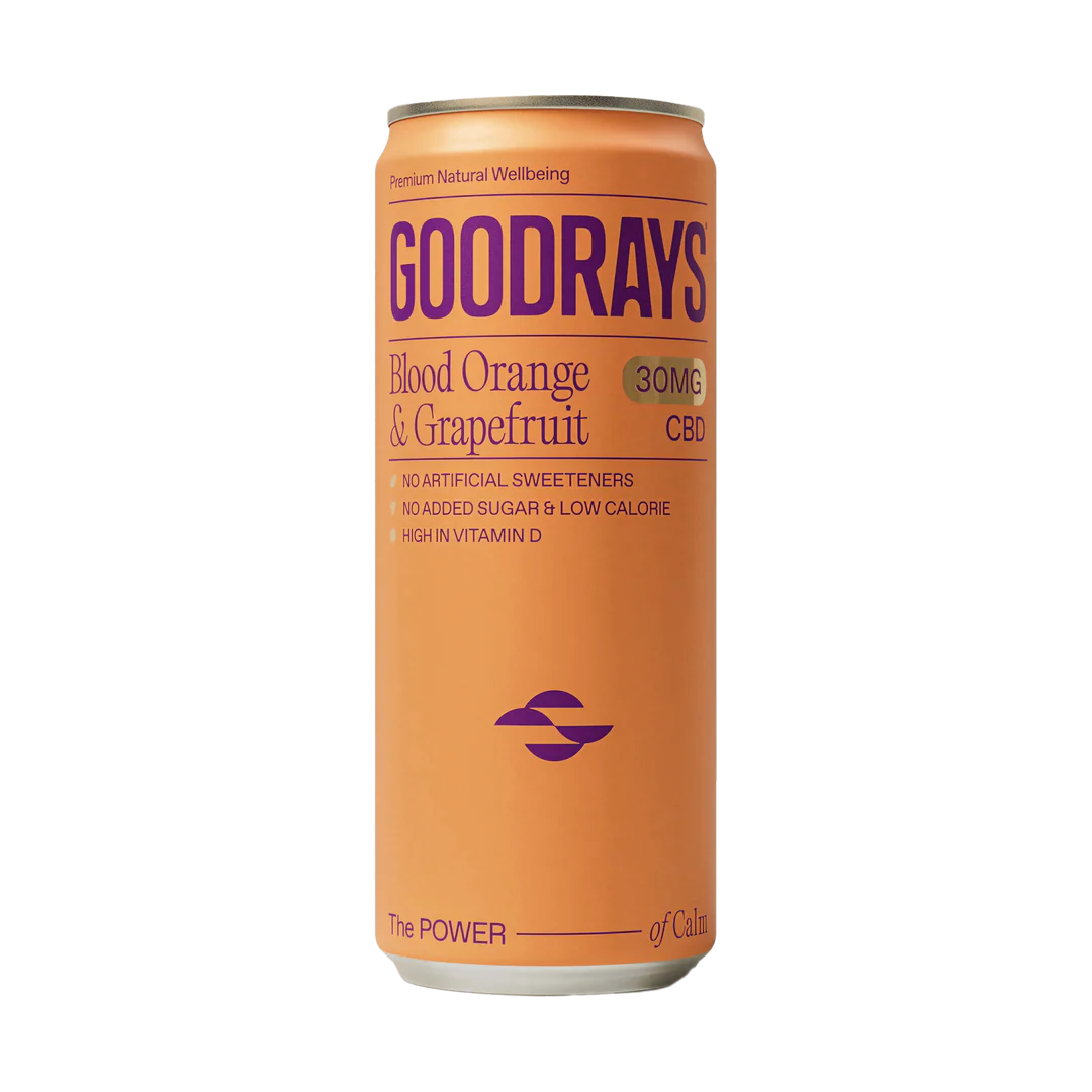 Goodrays CBD Seltzer - Blood Orange & Grapefruit