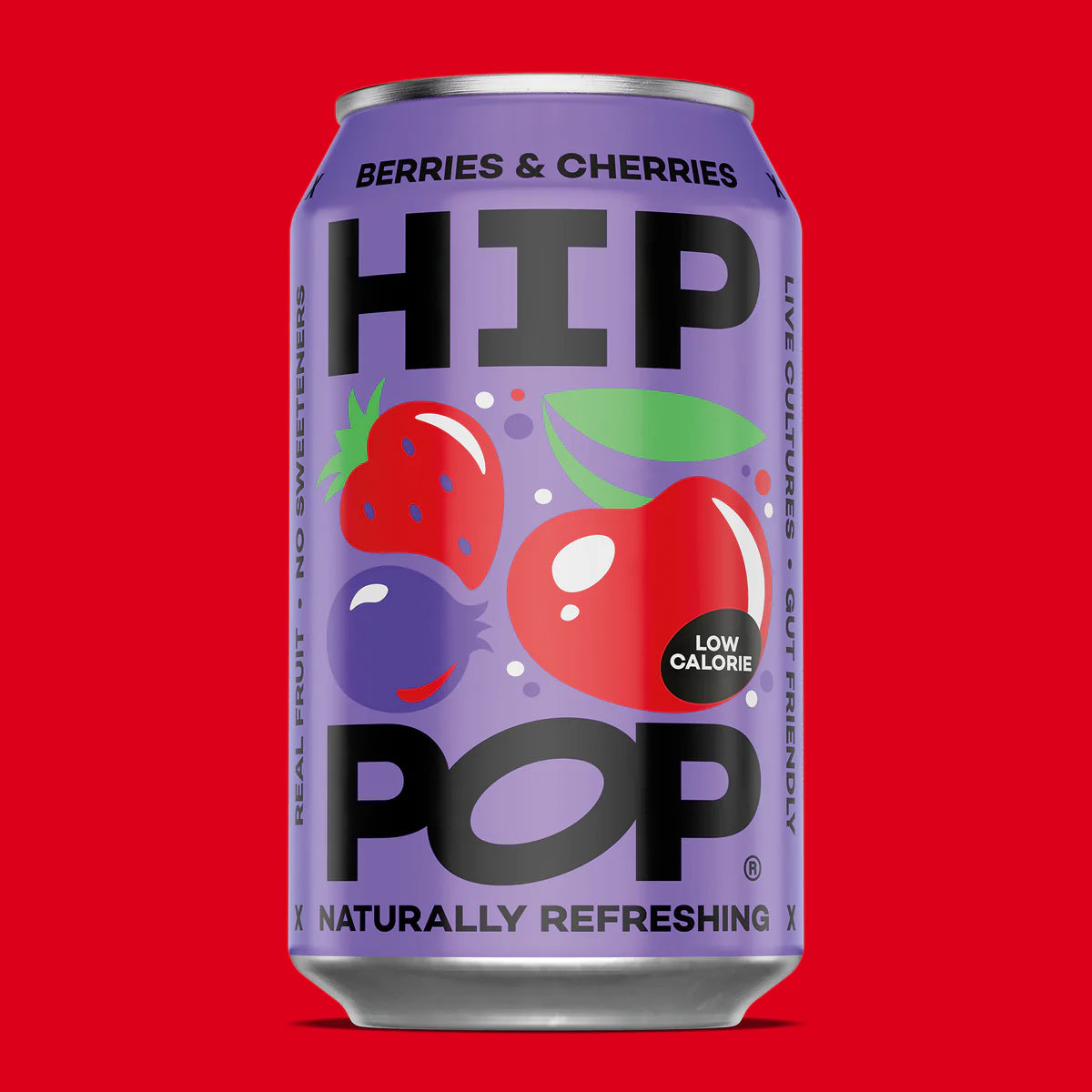 Hip Pop - Berries & Cherries Living Soda Cans