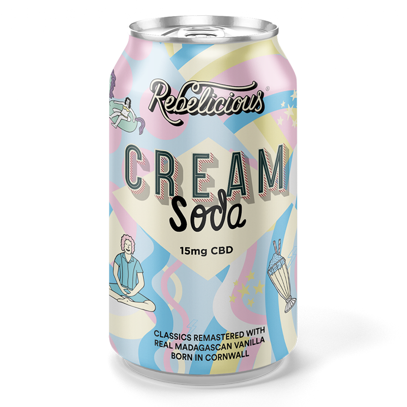 Rebelicious- Cream Soda infused with CBD // Stores Supply // Rebelicious