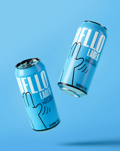 Hello Lager - British Hells - 0.5% Alcohol Free Functional Lager