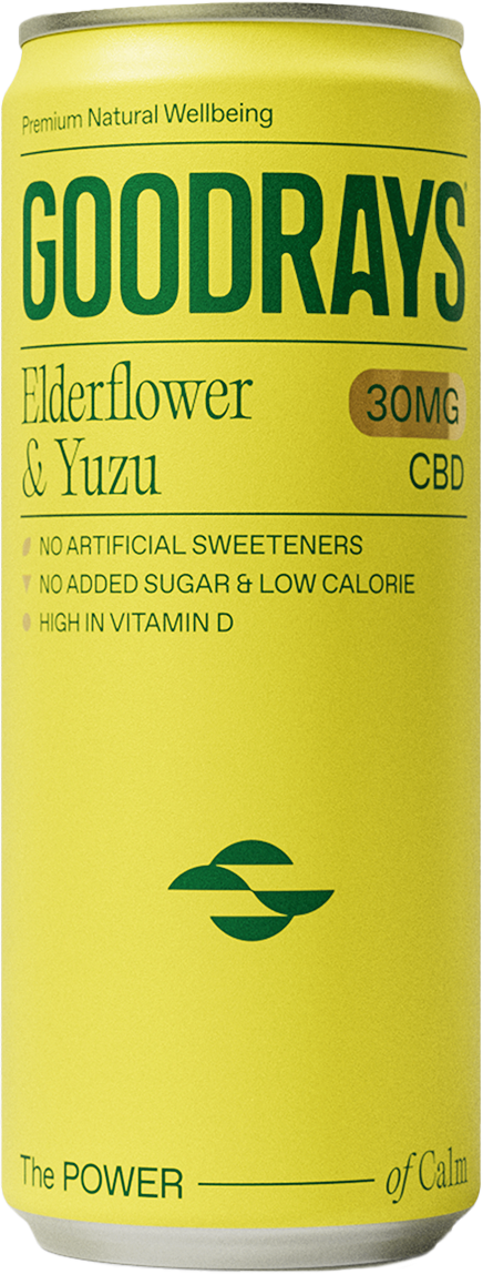 Goodrays CBD Seltzer - Elderflower & Yuzu