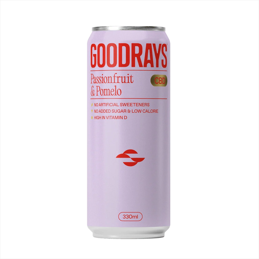 Goodrays - CBD Seltzer - Passionfruit & Pomelo