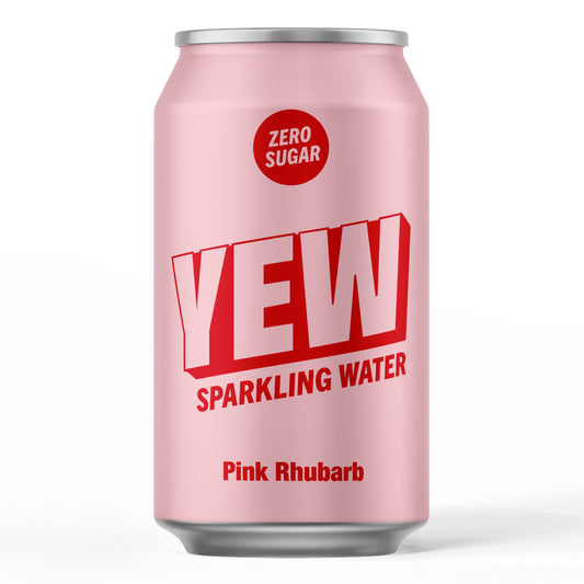 YEW Drinks - Pink Rhubarb Sparkling Water - NEW FORMAT