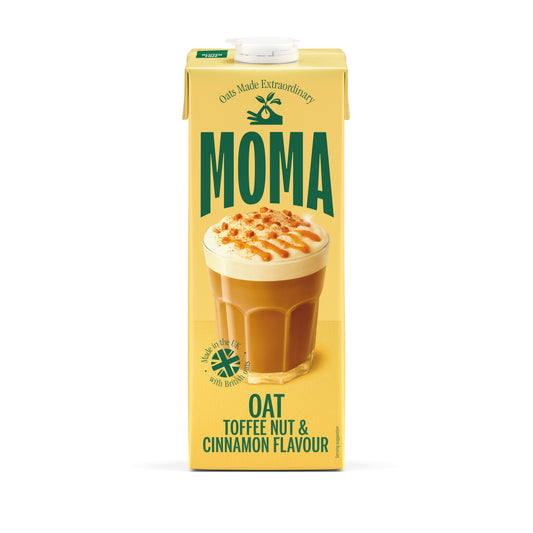 Moma - Toffee Nut & Cinnamon Flavour Oat Drink - Gluten Free - 6 x 1L
