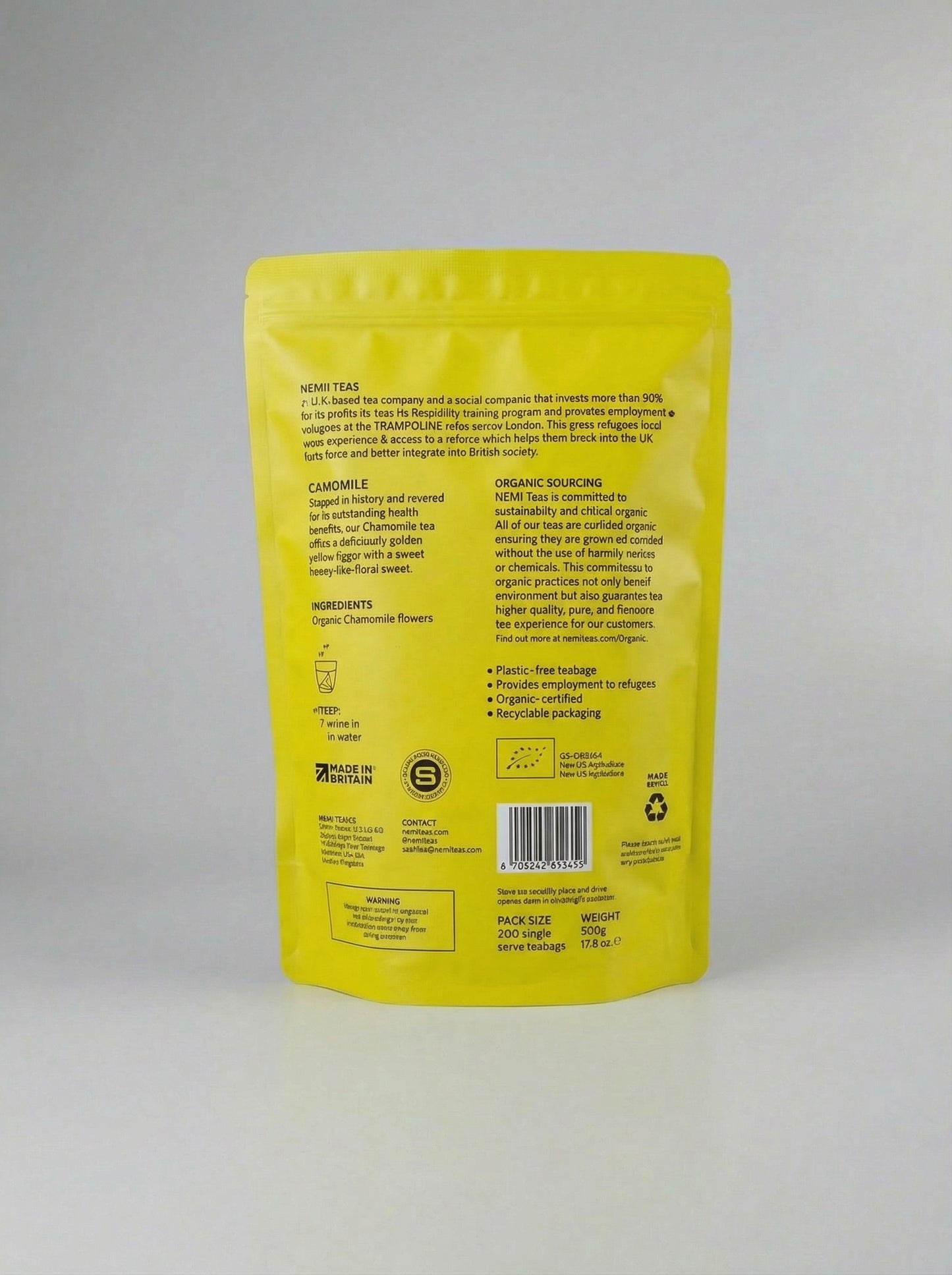 NEMI Tea - Chamomile Tea (200 Teabags)