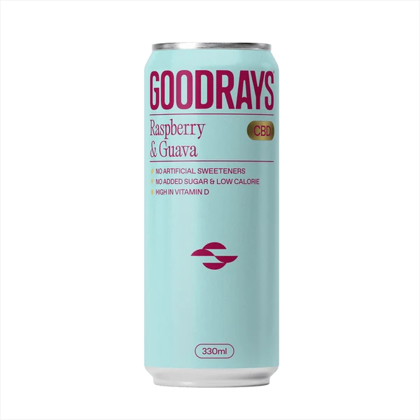 Goodrays - CBD Seltzer - Raspberry & Guava