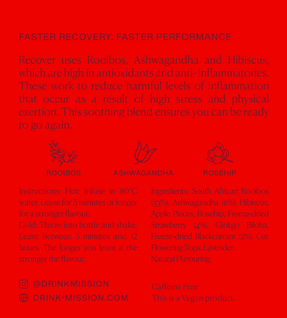 MISSION -  Recover Rooibos with Ashwagandha - 250 teabags