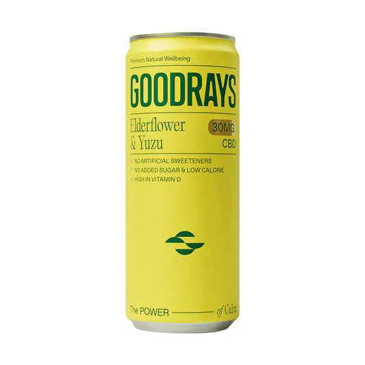 Goodrays CBD Seltzer - Elderflower & Yuzu