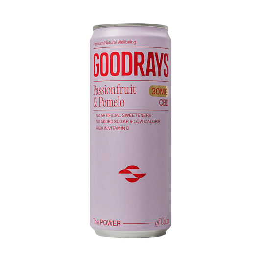 Goodrays CBD Seltzer - Passionfruit & Pomelo