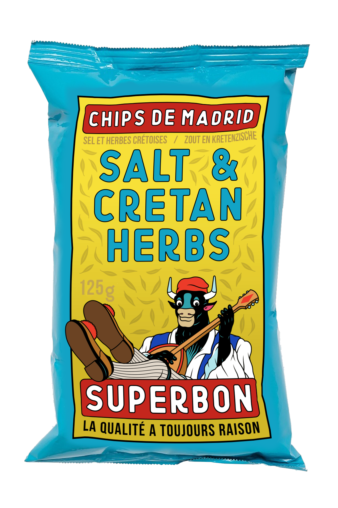 Superbon Chips Cretan Salt - 125g Sharing Bags (Mixed Herb)
