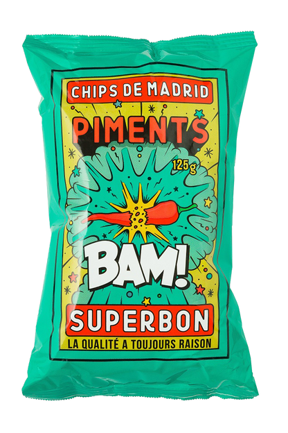 Superbon Chips Pimento - 125g Sharing Bags (Chilli Pepper)