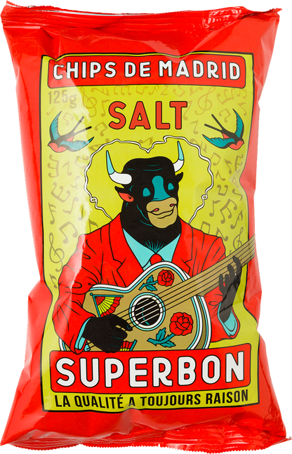 Superbon Chips Salt / Sel / Zout - 125g Sharing Bags