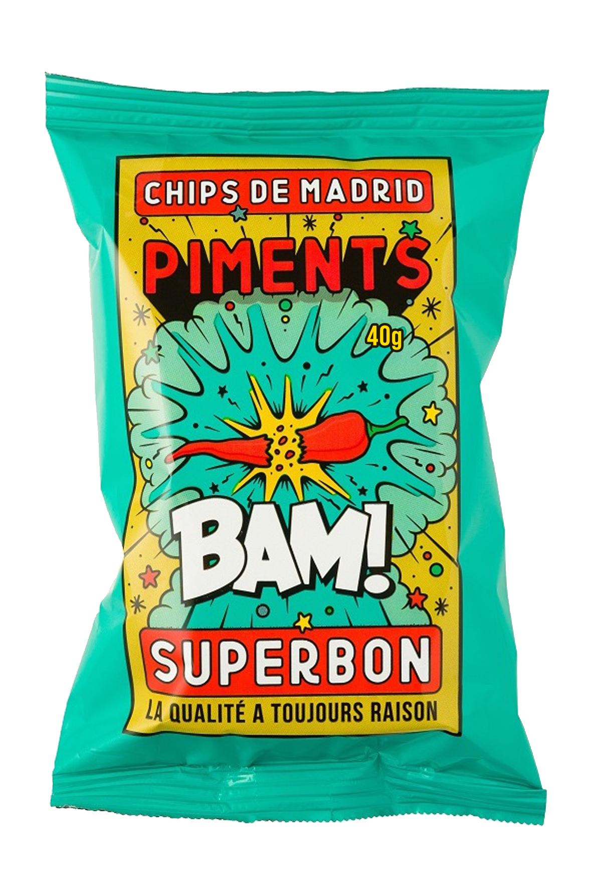 Superbon Chips Pimento (Chilli Pepper) - 40g