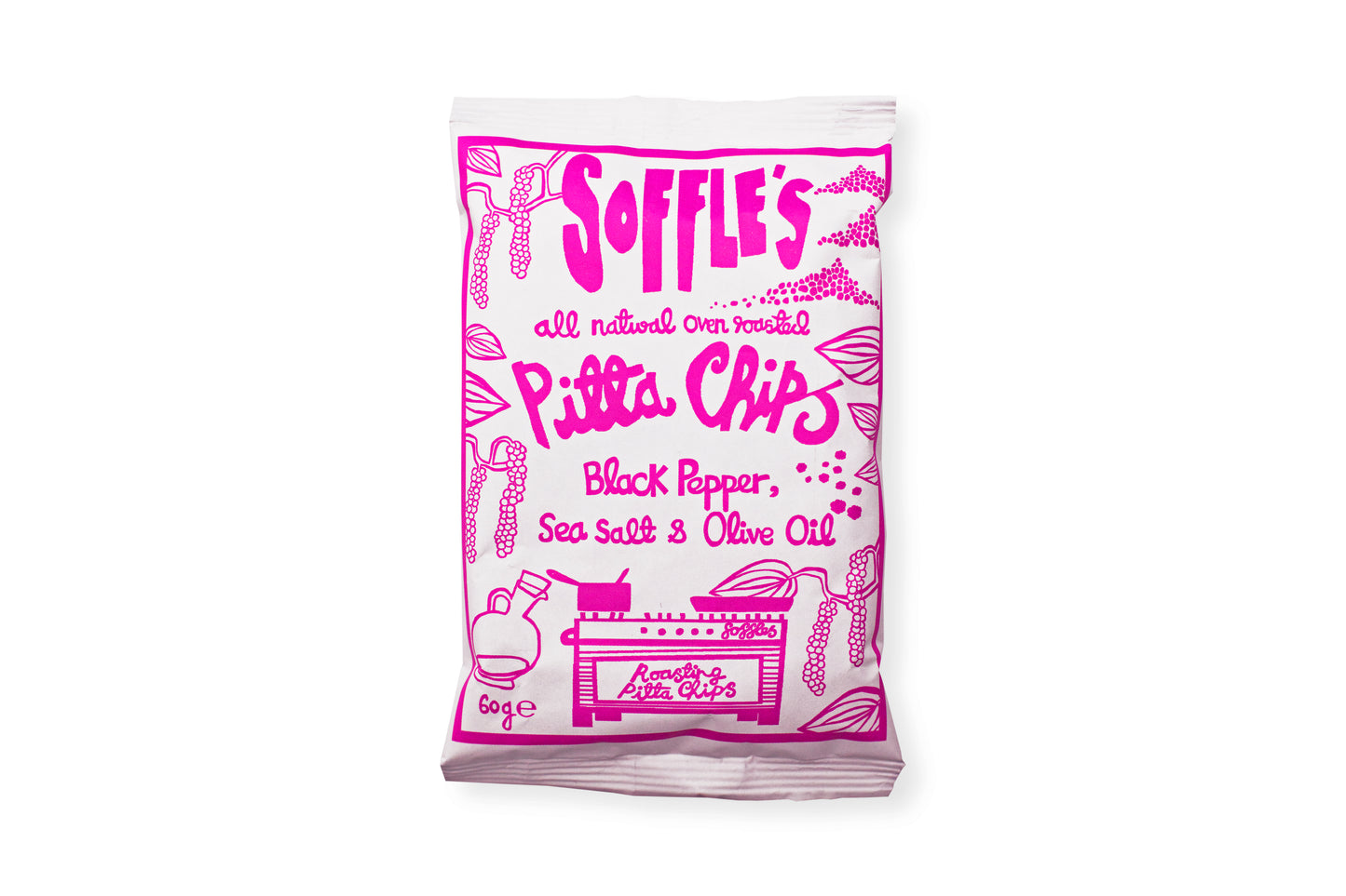 Soffle's - Black Pepper, Olive Oil and Sea Salt Pitta Chips