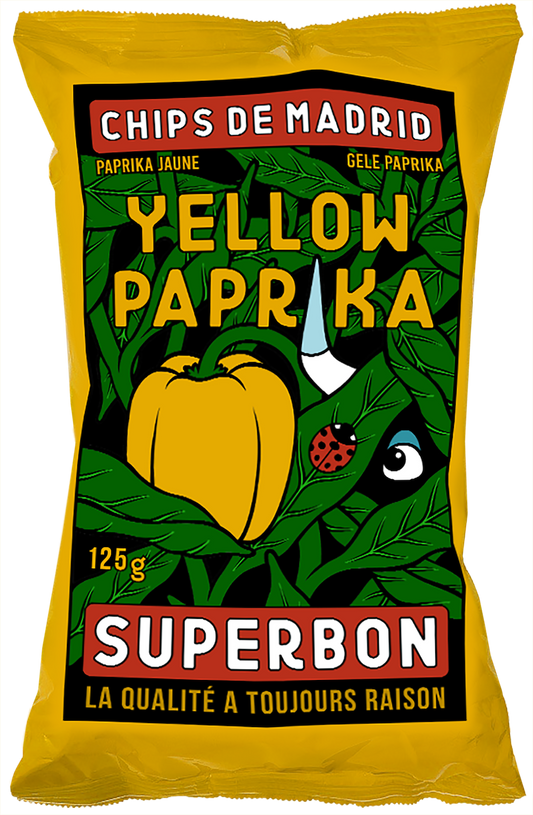 Superbon Chips Yellow Paprika - 125g Sharing Bags