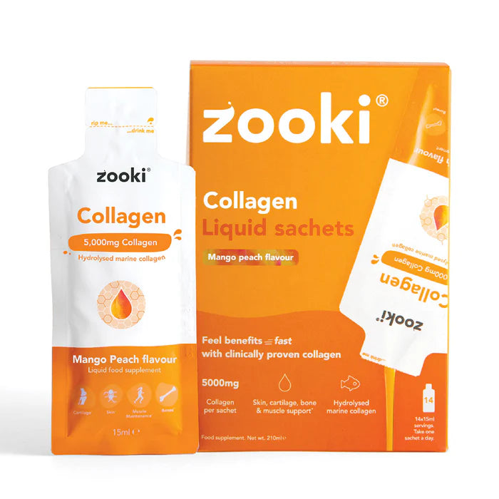 Zooki - Marine Collagen - Mango Peach Flavour - Liposomal Sachets