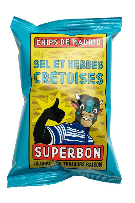 Superbon Chips Salt & Cretan Herb - 40g