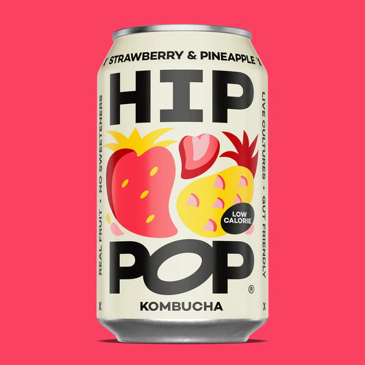 Hip Pop - Strawberry & Pineapple Kombucha Cans