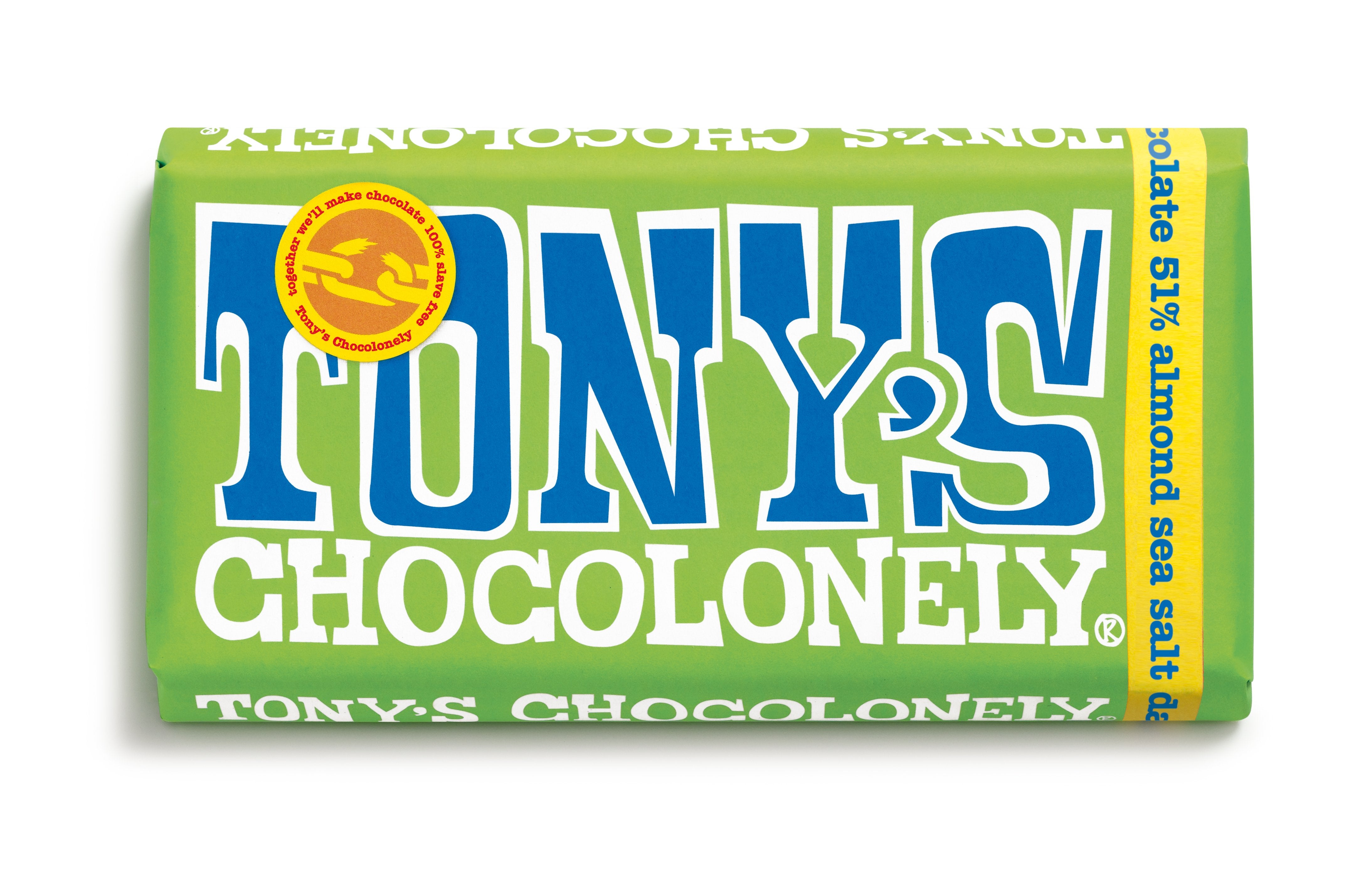 Tonys Chocolonely - Fairtrade Dark Chocolate, Almond and Sea Salt // Stores Supply // Tony's Chocolonely
