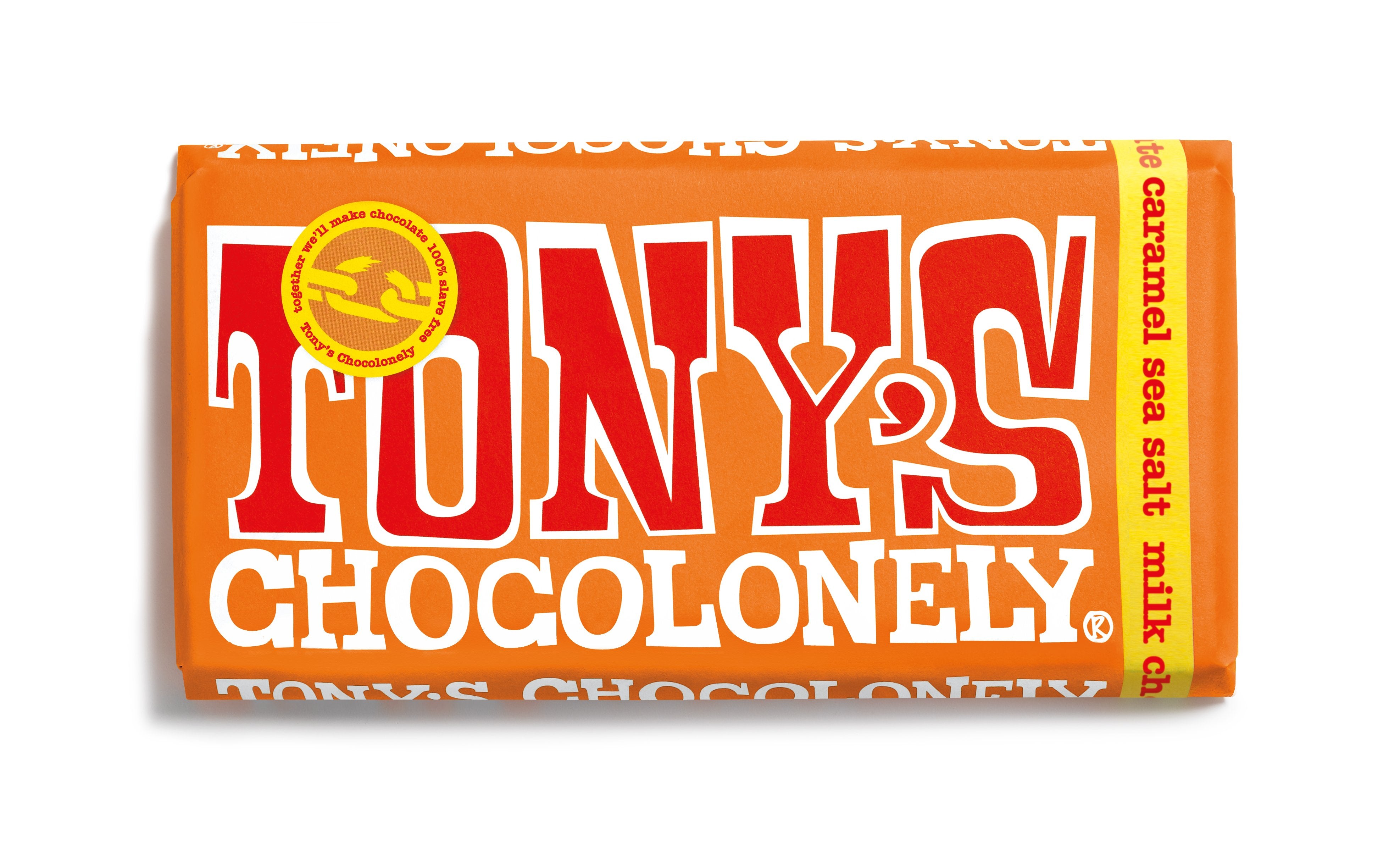 Tonys Chocolonely - Fairtrade Milk Chocolate, Caramel and Sea Salt // Stores Supply // Tony's Chocolonely