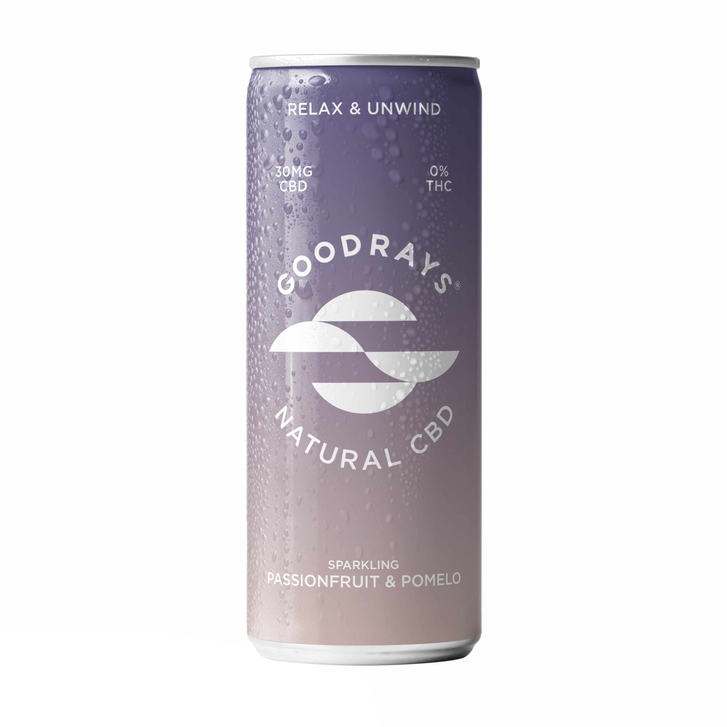 Goodrays CBD Seltzer - Passionfruit & Pomelo (12x 250ml) // Stores Supply // GoodRays